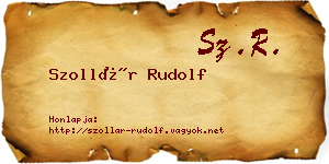 Szollár Rudolf névjegykártya