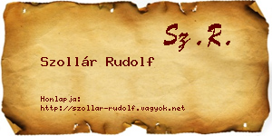 Szollár Rudolf névjegykártya
